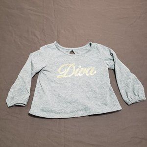 Long Sleeve Blouse Sequin Diva Design The Children's Place Size 12-18 Months